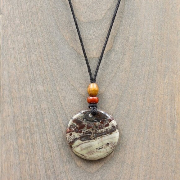 Picasso Jasper Gemstone Pendant Necklace - Picture 4 of 6